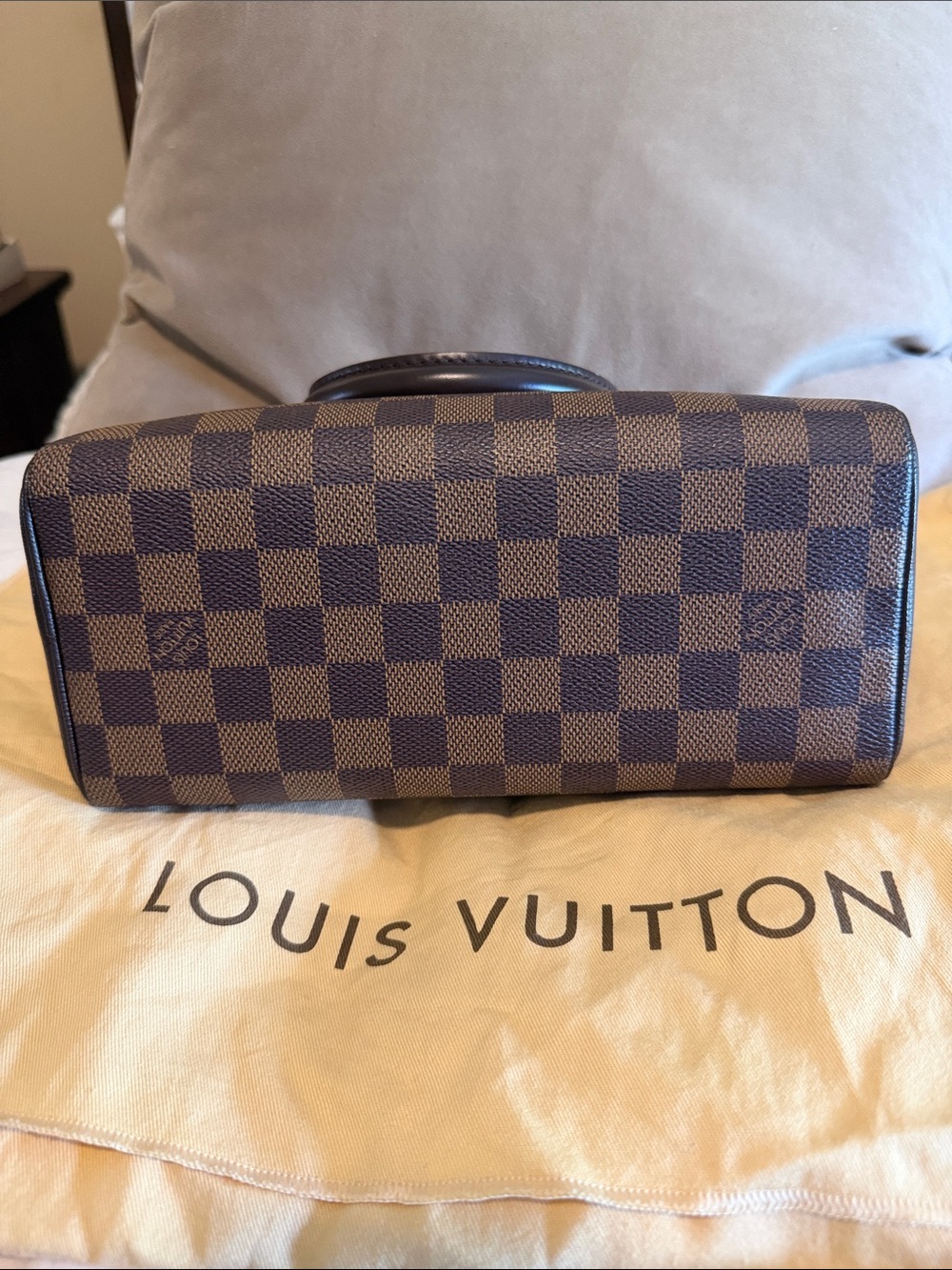 EUC Louis Vuitton Damier Ebene Brera Bag with Dust bag, unbranded leather strap - Picture 8 of 16